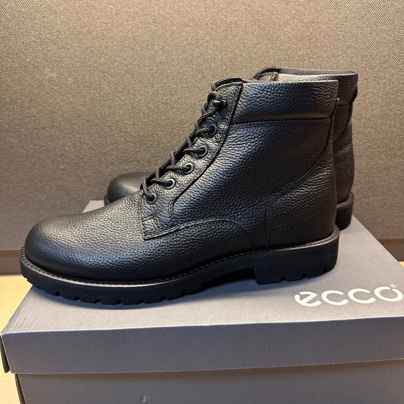 NIB! ECCO 530314 Men's Jamestown High-Cut Black Boot Hydromax EU44/US10-10.5 - Picture 4 of 9